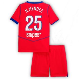 Koszulka piłkarska Paris Saint-Germain Nuno Mendes #25 Koszulka Trzeciej dziecięce 2025-26 +Krótkie Spodenk