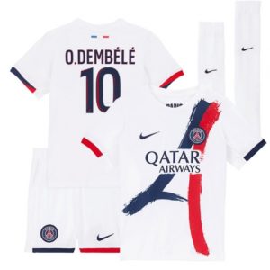 Koszulka piłkarska Paris Saint-Germain Ousmane Dembele #10 Koszulka Wyjazdowej dziecięce 2025-26 +Krótkie Spodenk