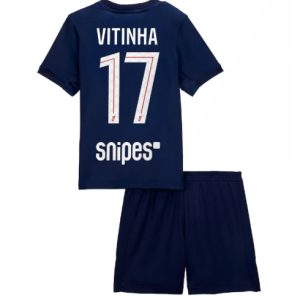 Koszulka piłkarska Paris Saint-Germain Vitinha #17 Koszulka Podstawowej dziecięce 2025-26 +Krótkie Spodenk