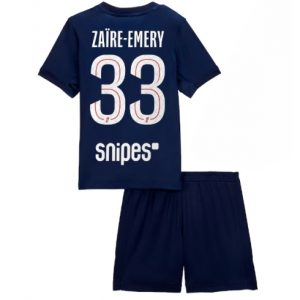 Koszulka piłkarska Paris Saint-Germain Warren Zaire-Emery #33 Koszulka Podstawowej dziecięce 2025-26 +Krótkie Spodenk