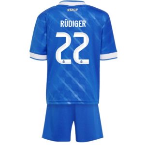 Koszulka piłkarska Real Madrid Antonio Rudiger #22 Koszulka Trzeciej dziecięce 2025-26 +Krótkie Spodenk Koszulka piłkarska Real Madrid Antonio Rudiger #22 Koszulka Trzeciej dziecięce 2025-26 +Krótkie Spodenk