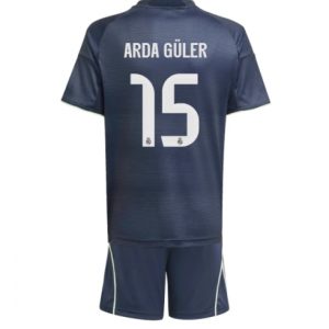Koszulka piłkarska Real Madrid Arda Guler #15 Koszulka Wyjazdowej dziecięce 2025-26 +Krótkie Spodenk