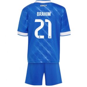 Koszulka piłkarska Real Madrid Brahim Diaz #21 Koszulka Trzeciej dziecięce 2025-26 +Krótkie Spodenk Koszulka piłkarska Real Madrid Brahim Diaz #21 Koszulka Trzeciej dziecięce 2025-26 +Krótkie Spodenk