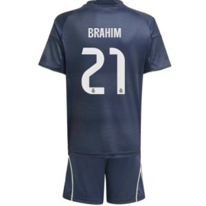 Koszulka piłkarska Real Madrid Brahim Diaz #21 Koszulka Wyjazdowej dziecięce 2025-26 +Krótkie Spodenk Koszulka piłkarska Real Madrid Brahim Diaz #21 Koszulka Wyjazdowej dziecięce 2025-26 +Krótkie Spodenk