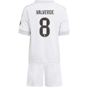 Koszulka piłkarska Real Madrid Federico Valverde #8 Koszulka Podstawowej dziecięce 2025-26 +Krótkie Spodenk