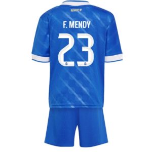 Koszulka piłkarska Real Madrid Ferland Mendy #23 Koszulka Trzeciej dziecięce 2025-26 +Krótkie Spodenk Koszulka piłkarska Real Madrid Ferland Mendy #23 Koszulka Trzeciej dziecięce 2025-26 +Krótkie Spodenk