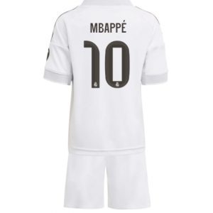 Koszulka piłkarska Real Madrid Kylian Mbappe #10 Koszulka Podstawowej dziecięce 2025-26 +Krótkie Spodenk