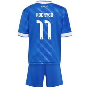 Koszulka piłkarska Real Madrid Rodrygo Goes #11 Koszulka Trzeciej dziecięce 2025-26 +Krótkie Spodenk