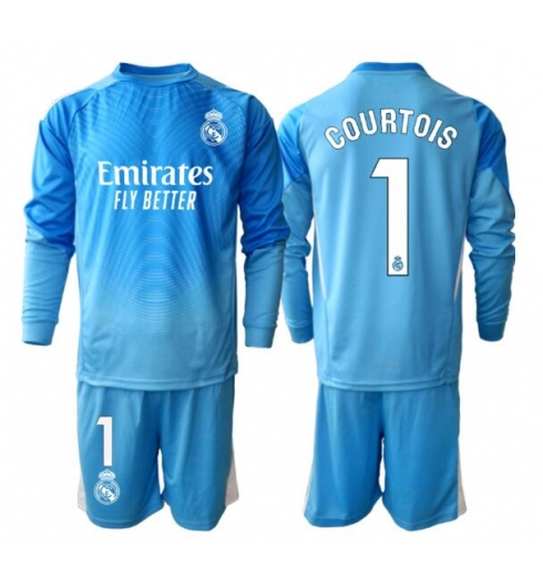 Koszulka piłkarska Real Madrid Thibaut Courtois #1 Bramkarskie Koszulka Podstawowej dziecięce 2025-26 Długi Rękaw (+ Krótkie spodenki) Koszulka piłkarska Real Madrid Thibaut Courtois #1 Bramkarskie Koszulka Podstawowej dziecięce 2025-26 Długi Rękaw (+ Krótkie spodenki)