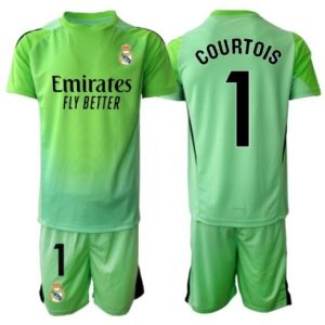 Koszulka piłkarska Real Madrid Thibaut Courtois #1 Bramkarskie Koszulka Wyjazdowej dziecięce 2025-26 +Krótkie Spodenk Koszulka piłkarska Real Madrid Thibaut Courtois #1 Bramkarskie Koszulka Wyjazdowej dziecięce 2025-26 +Krótkie Spodenk