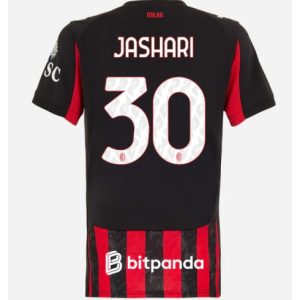 Koszulka piłkarska AC Milan Ardon Jashari #30 Koszulka Podstawowej damskie 2025-26 Krótki Rękaw Koszulka piłkarska AC Milan Ardon Jashari #30 Koszulka Podstawowej damskie 2025-26 Krótki Rękaw