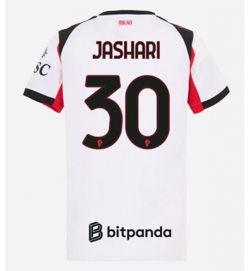 Koszulka piłkarska AC Milan Ardon Jashari #30 Koszulka Wyjazdowej damskie 2025-26 Krótki Rękaw Koszulka piłkarska AC Milan Ardon Jashari #30 Koszulka Wyjazdowej damskie 2025-26 Krótki Rękaw
