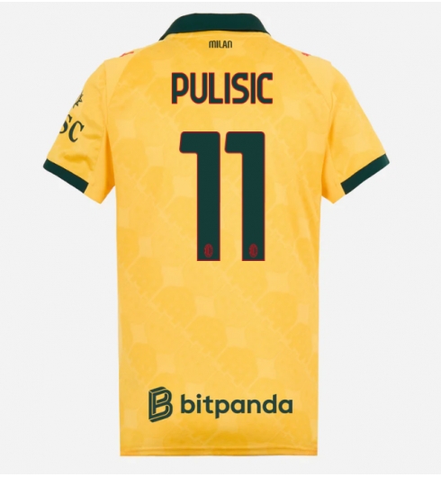 Koszulka piłkarska AC Milan Christian Pulisic #11 Koszulka Trzeciej damskie 2025-26 Krótki Rękaw Koszulka piłkarska AC Milan Christian Pulisic #11 Koszulka Trzeciej damskie 2025-26 Krótki Rękaw