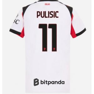 Koszulka piłkarska AC Milan Christian Pulisic #11 Koszulka Wyjazdowej damskie 2025-26 Krótki Rękaw Koszulka piłkarska AC Milan Christian Pulisic #11 Koszulka Wyjazdowej damskie 2025-26 Krótki Rękaw