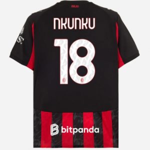 Koszulka piłkarska AC Milan Christopher Nkunku #18 Koszulka Podstawowej 2025-26 Krótki Rękaw