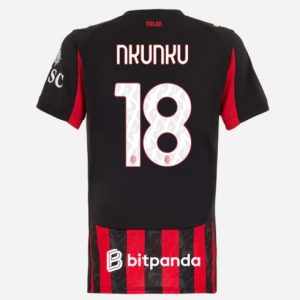Koszulka piłkarska AC Milan Christopher Nkunku #18 Koszulka Podstawowej damskie 2025-26 Krótki Rękaw Koszulka piłkarska AC Milan Christopher Nkunku #18 Koszulka Podstawowej damskie 2025-26 Krótki Rękaw
