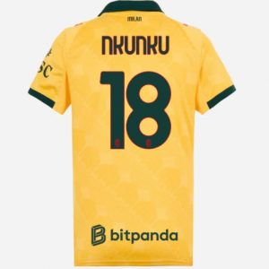 Koszulka piłkarska AC Milan Christopher Nkunku #18 Koszulka Trzeciej damskie 2025-26 Krótki Rękaw Koszulka piłkarska AC Milan Christopher Nkunku #18 Koszulka Trzeciej damskie 2025-26 Krótki Rękaw
