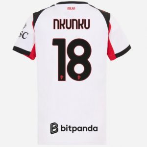 Koszulka piłkarska AC Milan Christopher Nkunku #18 Koszulka Wyjazdowej damskie 2025-26 Krótki Rękaw Koszulka piłkarska AC Milan Christopher Nkunku #18 Koszulka Wyjazdowej damskie 2025-26 Krótki Rękaw