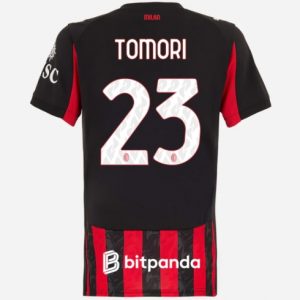 Koszulka piłkarska AC Milan Fikayo Tomori #23 Koszulka Podstawowej damskie 2025-26 Krótki Rękaw Koszulka piłkarska AC Milan Fikayo Tomori #23 Koszulka Podstawowej damskie 2025-26 Krótki Rękaw
