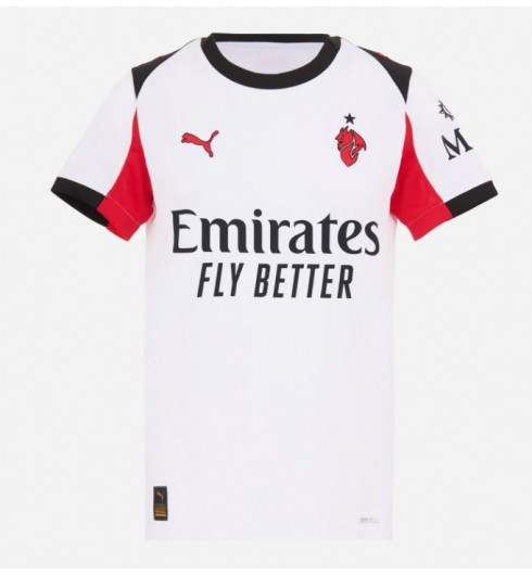 Koszulka piłkarska AC Milan Koszulka Wyjazdowej damskie 2025-26 Krótki Rękaw Koszulka piłkarska AC Milan Koszulka Wyjazdowej damskie 2025-26 Krótki Rękaw