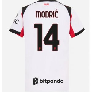 Koszulka piłkarska AC Milan Luka Modric #14 Koszulka Wyjazdowej damskie 2025-26 Krótki Rękaw Koszulka piłkarska AC Milan Luka Modric #14 Koszulka Wyjazdowej damskie 2025-26 Krótki Rękaw