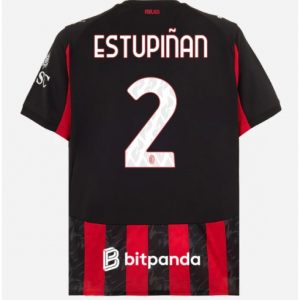 Koszulka piłkarska AC Milan Pervis Estupinan #2 Koszulka Podstawowej 2025-26 Krótki Rękaw