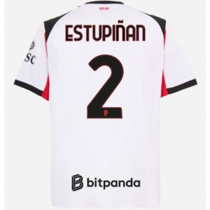 Koszulka piłkarska AC Milan Pervis Estupinan #2 Koszulka Wyjazdowej 2025-26 Krótki Rękaw