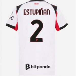 Koszulka piłkarska AC Milan Pervis Estupinan #2 Koszulka Wyjazdowej damskie 2025-26 Krótki Rękaw Koszulka piłkarska AC Milan Pervis Estupinan #2 Koszulka Wyjazdowej damskie 2025-26 Krótki Rękaw