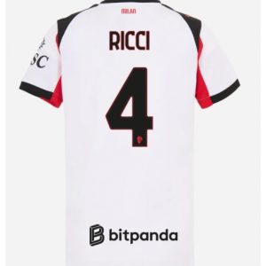 Koszulka piłkarska AC Milan Samuele Ricci #4 Koszulka Wyjazdowej damskie 2025-26 Krótki Rękaw Koszulka piłkarska AC Milan Samuele Ricci #4 Koszulka Wyjazdowej damskie 2025-26 Krótki Rękaw