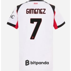 Koszulka piłkarska AC Milan Santiago Gimenez #7 Koszulka Wyjazdowej damskie 2025-26 Krótki Rękaw Koszulka piłkarska AC Milan Santiago Gimenez #7 Koszulka Wyjazdowej damskie 2025-26 Krótki Rękaw