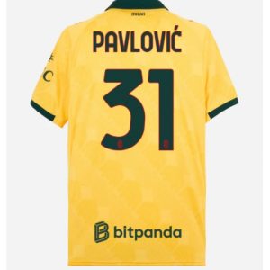 Koszulka piłkarska AC Milan Strahinja Pavlovic #31 Koszulka Trzeciej 2025-26 Krótki Rękaw