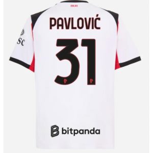 Koszulka piłkarska AC Milan Strahinja Pavlovic #31 Koszulka Wyjazdowej 2025-26 Krótki Rękaw