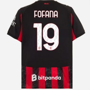 Koszulka piłkarska AC Milan Youssouf Fofana #19 Koszulka Podstawowej 2025-26 Krótki Rękaw