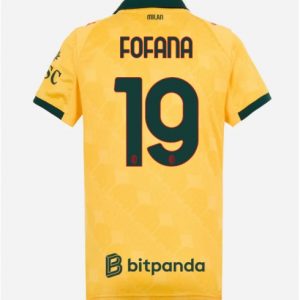 Koszulka piłkarska AC Milan Youssouf Fofana #19 Koszulka Trzeciej damskie 2025-26 Krótki Rękaw Koszulka piłkarska AC Milan Youssouf Fofana #19 Koszulka Trzeciej damskie 2025-26 Krótki Rękaw