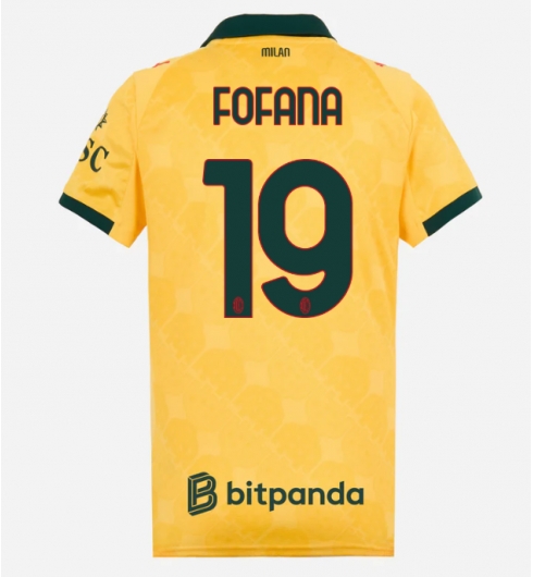 Koszulka piłkarska AC Milan Youssouf Fofana #19 Koszulka Trzeciej damskie 2025-26 Krótki Rękaw Koszulka piłkarska AC Milan Youssouf Fofana #19 Koszulka Trzeciej damskie 2025-26 Krótki Rękaw