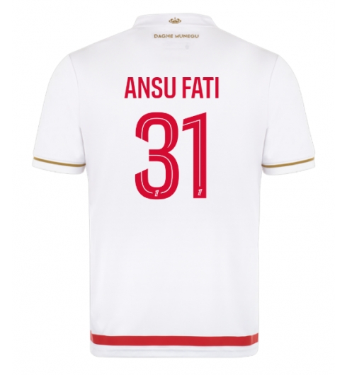 Koszulka piłkarska AS Monaco Ansu Fati #31 Koszulka Podstawowej 2025-26 Krótki Rękaw Koszulka piłkarska AS Monaco Ansu Fati #31 Koszulka Podstawowej 2025-26 Krótki Rękaw