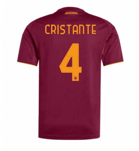 Koszulka piłkarska AS Roma Bryan Cristante #4 Koszulka Podstawowej 2025-26 Krótki Rękaw Koszulka piłkarska AS Roma Bryan Cristante #4 Koszulka Podstawowej 2025-26 Krótki Rękaw