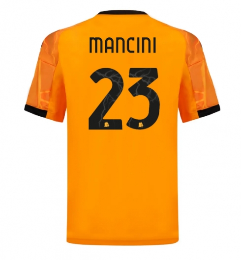 Koszulka piłkarska AS Roma Gianluca Mancini #23 Koszulka Wyjazdowej 2025-26 Krótki Rękaw Koszulka piłkarska AS Roma Gianluca Mancini #23 Koszulka Wyjazdowej 2025-26 Krótki Rękaw