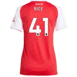 Koszulka piłkarska Arsenal Declan Rice #41 Koszulka Podstawowej damskie 2025-26 Krótki Rękaw