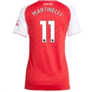 Koszulka piłkarska Arsenal Gabriel Martinelli #11 Koszulka Podstawowej damskie 2025-26 Krótki Rękaw