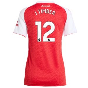 Koszulka piłkarska Arsenal Jurrien Timber #12 Koszulka Podstawowej damskie 2025-26 Krótki Rękaw