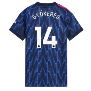 Koszulka piłkarska Arsenal Viktor Gyokeres #14 Koszulka Wyjazdowej damskie 2025-26 Krótki Rękaw