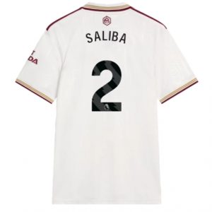 Koszulka piłkarska Arsenal William Saliba #2 Koszulka Trzeciej 2025-26 Krótki Rękaw