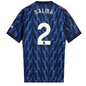 Koszulka piłkarska Arsenal William Saliba #2 Koszulka Wyjazdowej 2025-26 Krótki Rękaw