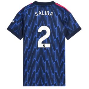 Koszulka piłkarska Arsenal William Saliba #2 Koszulka Wyjazdowej damskie 2025-26 Krótki Rękaw