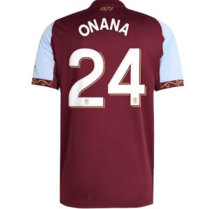 Koszulka piłkarska Aston Villa Amadou Onana #24 Koszulka Podstawowej 2025-26 Krótki Rękaw Koszulka piłkarska Aston Villa Amadou Onana #24 Koszulka Podstawowej 2025-26 Krótki Rękaw