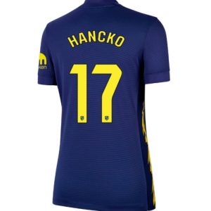 Koszulka piłkarska Atletico Madrid David Hancko #17 Koszulka Wyjazdowej damskie 2025-26 Krótki Rękaw
