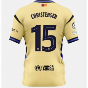 Koszulka piłkarska Barcelona Andreas Christensen #15 Koszulka Wyjazdowej 2025-26 Krótki Rękaw