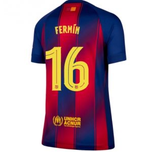 Koszulka piłkarska Barcelona Fermin Lopez #16 Koszulka Podstawowej damskie 2025-26 Krótki Rękaw