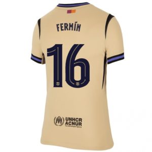 Koszulka piłkarska Barcelona Fermin Lopez #16 Koszulka Wyjazdowej damskie 2025-26 Krótki Rękaw